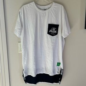 Mens Neff x Juciy J shirt. 100 % cotton & 100% Hustle, stylish mens white Tee.